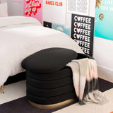 Lillian 31.5" Performance Velvet Storage Bench - Black