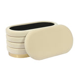 Lillian 31.5" Performance Velvet Storage Bench - Cream