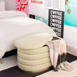 Lillian 31.5" Performance Velvet Storage Bench - Cream
