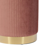 Zoe Performance Velvet Storage Ottoman - Blush
