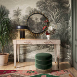 Lakka Performance Velvet Ottoman - Green