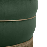 Lakka Performance Velvet Ottoman - Green