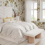 Sagano 48" White Dyed-Yarn Bench