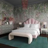 Leigh 56" Performance Velvet Channeled Bench - Cream