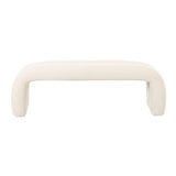 Leigh 56" Performance Velvet Channeled Bench - Cream