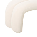 Leigh 56" Performance Velvet Channeled Bench - Cream