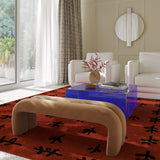Leigh 56" Performance Velvet Channeled Bench - Taupe