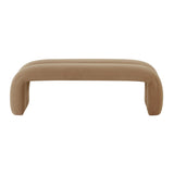 Leigh 56" Performance Velvet Channeled Bench - Taupe