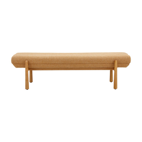 Julianna 56" Textured Performance Fabric Bench - Yellow