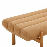Julianna 56" Textured Performance Fabric Bench - Yellow
