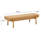Julianna 56" Textured Performance Fabric Bench - Yellow