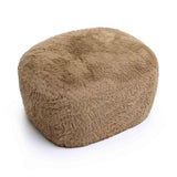 Britt Contract-Grade Vegan Shearling Ottoman - Taupe