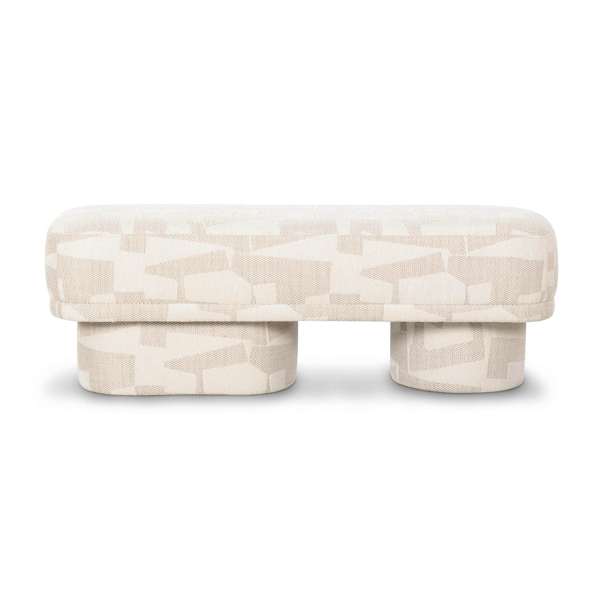 Lena 47" Performance Jacquard Bench - Cream