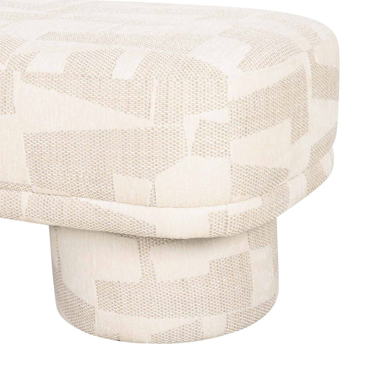 Lena 47" Performance Jacquard Bench - Cream