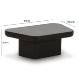 Yoko Black Coffee Table (32"-39") - Small