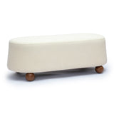 Jaine 48" Performance Boucle Large Ottoman - Cream