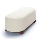Jaine 48" Performance Boucle Large Ottoman - Cream