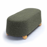 Jaine 48" Contract-Grade Faux Mohair Large Ottoman - Forest Green