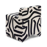 Pippa Black Brushstroke Print Contract Grade Accent Stool