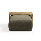 Spencer 54" Performance Basketweave Ottoman with Bridge Table - Green