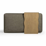 Spencer 54" Performance Basketweave Ottoman with Bridge Table - Green