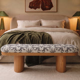 Ollie Upholstered Bench (48"-57") - Cream / 48"