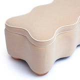 Thalia 48.5" Performance Velvet Storage Bench - Tan
