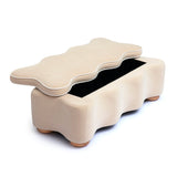Thalia 48.5" Performance Velvet Storage Bench - Tan