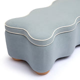 Thalia 48.5" Performance Velvet Storage Bench - Blue