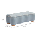 Thalia 48.5" Performance Velvet Storage Bench - Blue