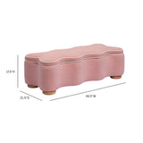 Thalia 48.5" Performance Velvet Storage Bench - Pink