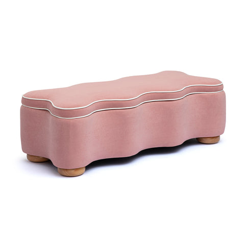 Thalia 48.5" Performance Velvet Storage Bench - Pink