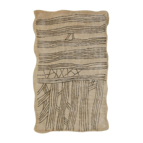 Daphne Natural Hand Tufted Wool Area Rug 5'X8'