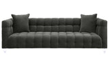 Bea 91" Performance Velvet Tufted Sofa - Grey