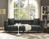 Bea 91" Performance Velvet Tufted Sofa - Grey