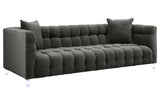 Bea 91" Performance Velvet Tufted Sofa - Grey