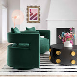 Kennedy Performance Velvet Swivel Accent Chair - Forest Green