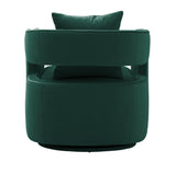 Kennedy Performance Velvet Swivel Accent Chair - Forest Green