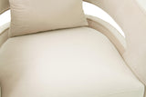Kennedy Performance Velvet Swivel Accent Chair - Cream