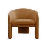 Marla Performance Velvet Accent Chair - Cognac