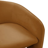 Marla Performance Velvet Accent Chair - Cognac