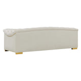 Farah 91" Performance Velvet Sofa by Inspire Me! Home Decor - Cream