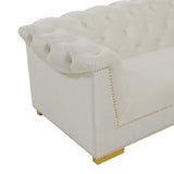 Farah 91" Performance Velvet Sofa by Inspire Me! Home Decor - Cream