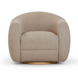 Judy Boucle Swivel Accent Chair - Taupe