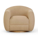 Judy Boucle Swivel Accent Chair - Honey