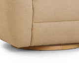Judy Boucle Swivel Accent Chair - Honey