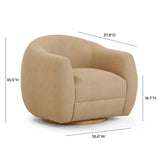 Judy Boucle Swivel Accent Chair - Honey