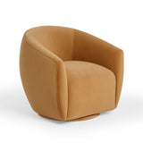 Jordan Performance Velvet Swivel Accent Chair - Tan