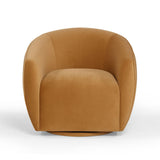Jordan Performance Velvet Swivel Accent Chair - Tan