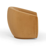 Jordan Performance Velvet Swivel Accent Chair - Tan